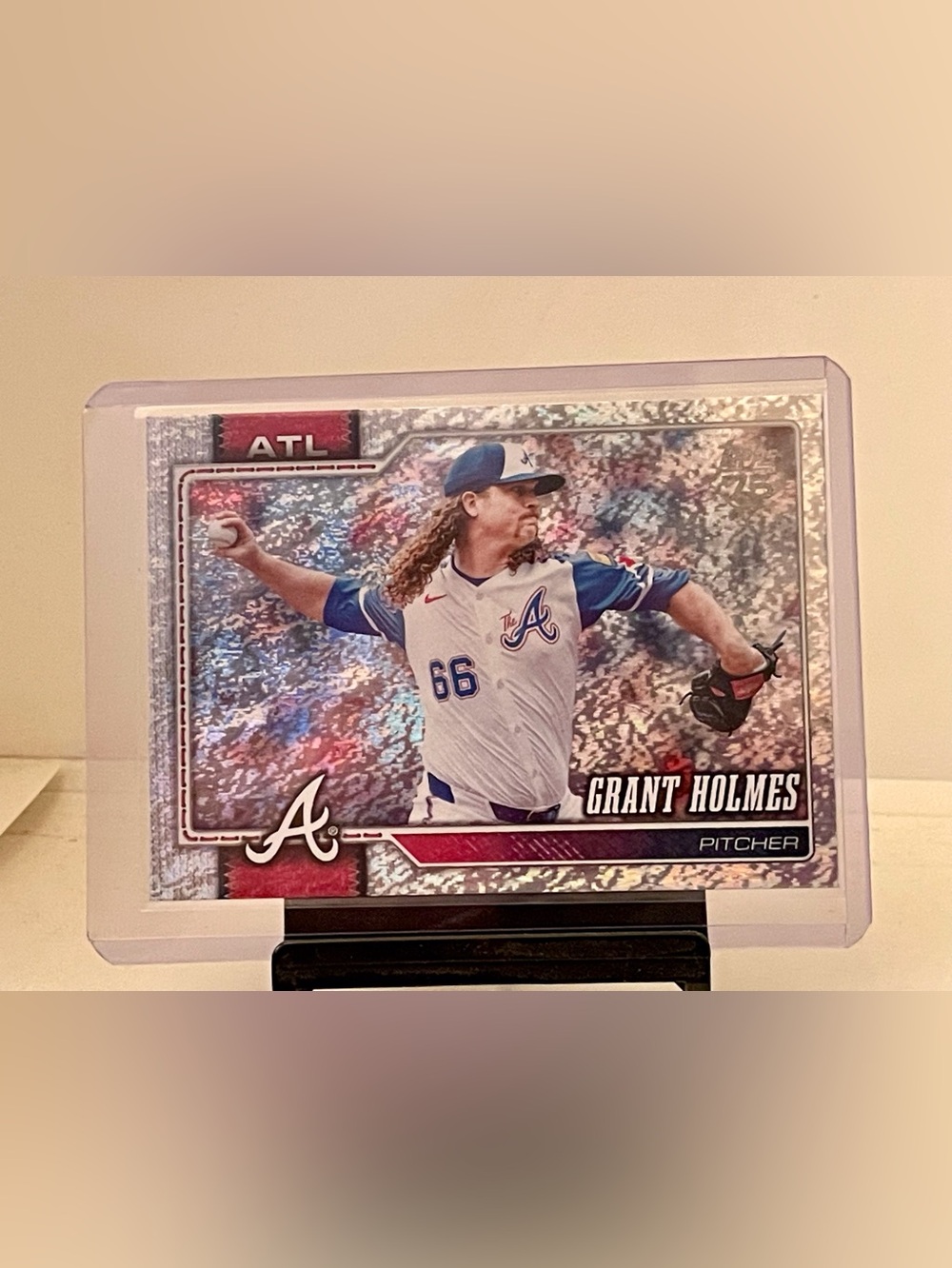Grant Holmes 2025 Topps Series 1 Flash Simmer parallel